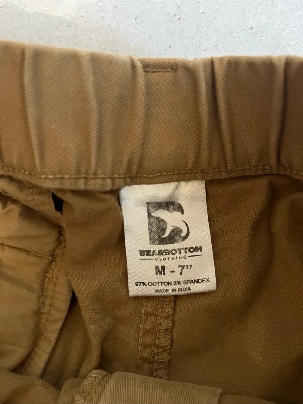 BearBottom Clothing Shorts Men’s M Tan Stretch 6.5